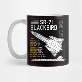 SR-71 Blackbird Blueprint US Spy Plane Aircraft Plane Airplane Mug